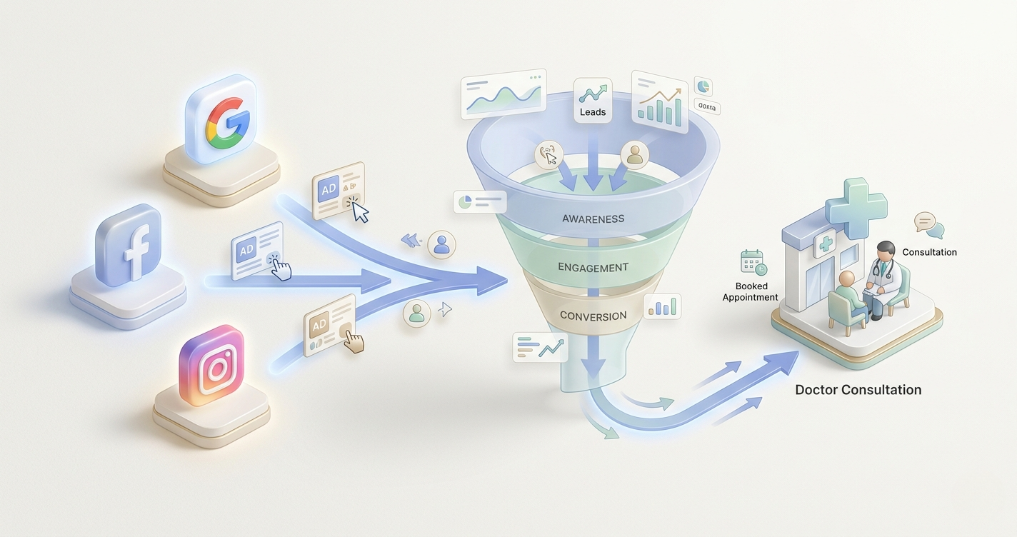 Google, Facebook and Instagram Ads for Doctor Consultation, Media Tribe