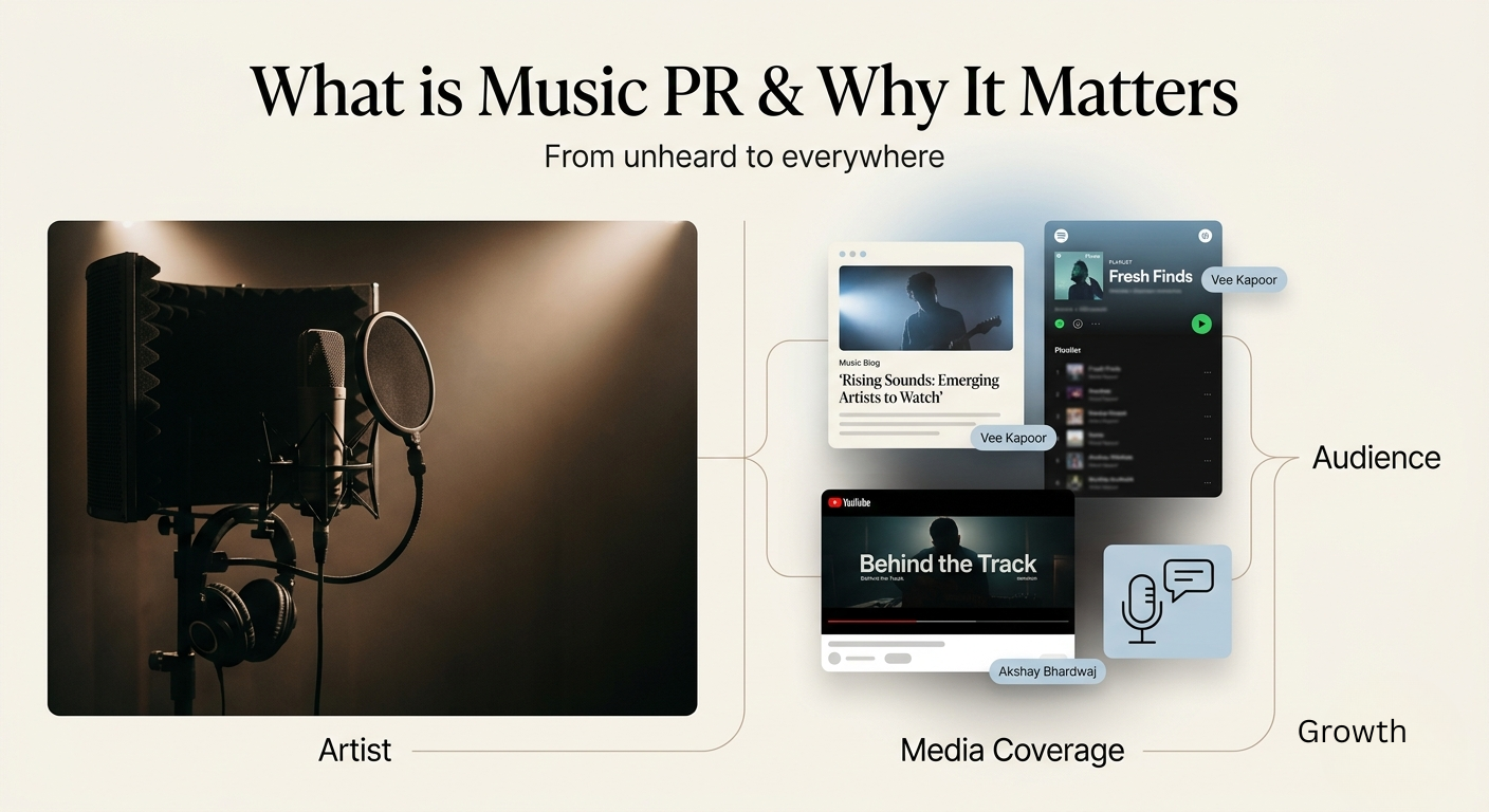 Music PR campaign showing artist growth increased streams visibility and audience engagement